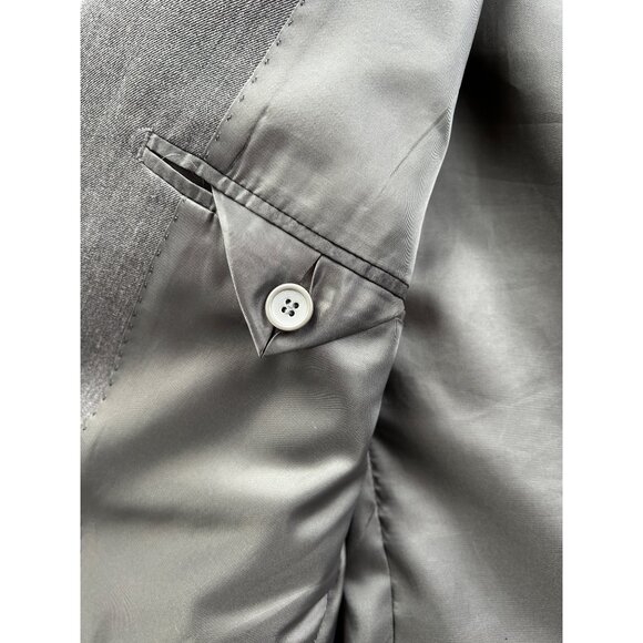 Massarotti Italy Men’s Blazer Jacket 42R Gray Wool Blend Two Button Suit Coat - Picture 12 of 12